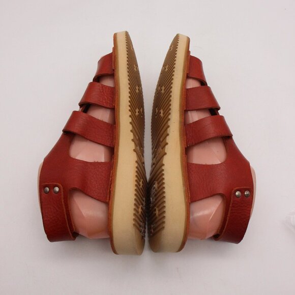 Fracap Italian Leather Orangey Tan Vibram Sandals Women's Size EU 38 Sandal - Picture 6 of 9